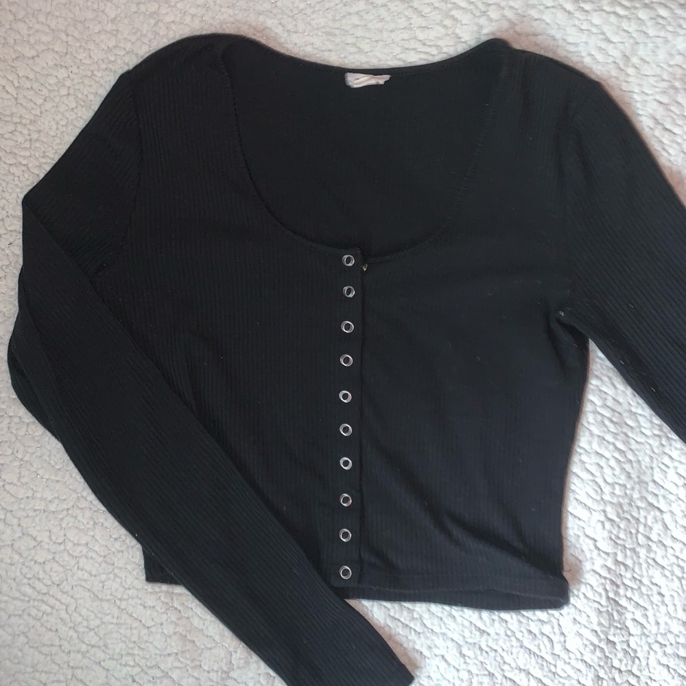 Garage Black Long Sleeve Top M